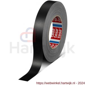 Tesa 4688 Tesaband 50 m x 25 mm zwart standaard polyethyleengecoate textieltape - H11650213 - afbeelding 1