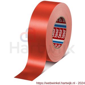 Tesa 4688 Tesaband 50 m x 50 mm rood standaard polyethyleengecoate textieltape - H11650211 - afbeelding 1