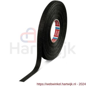 Tesa 51608 Tesaband 25 x m 9 mm zwart PET-vlies tape voor flexibiliteit en geluidsdemping - H11650095 - afbeelding 1