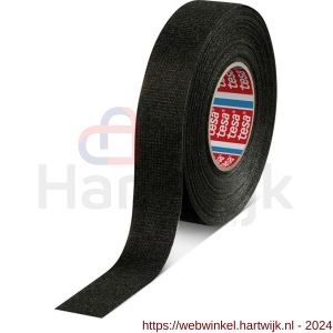 Tesa 51608 Tesaband 15 m x 19 mm zwart PET-vlies tape voor flexibiliteit en geluidsdemping - H11650093 - afbeelding 1