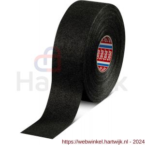 Tesa 51608 Tesaband 25 x m 38 mm zwart PET-vlies tape voor flexibiliteit en geluidsdemping - H11650099 - afbeelding 1