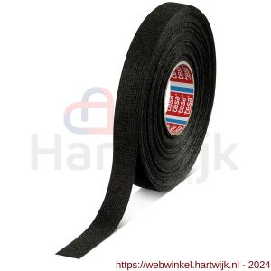 Tesa 51608 Tesaband 25 x m 15 mm zwart PET-vlies tape voor flexibiliteit en geluidsdemping - H11650096 - afbeelding 1