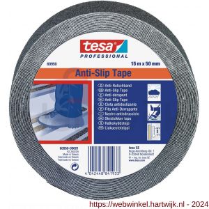 Tesa 60950 Tesaband 15 m x 100 mm zwart anti slip-tape - H11650240 - afbeelding 1