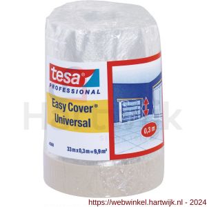 Tesa 4368 Easycover 33 m x 300 mm chamois 2-in-1 maskeringsfolie met maskeringstape - H11650337 - afbeelding 1