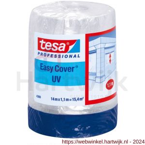 Tesa 4369 Easycover 14 m x 1100 mm chamois 2-in-1 maskeringsfolie met UV-textieltape - H11650340 - afbeelding 1