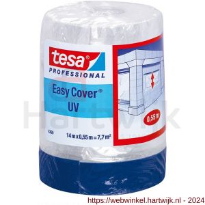 Tesa 4369 Easycover 14 m x 550 mm chamois 2-in-1: maskeringsfolie met UV-textieltape - H11650339 - afbeelding 1