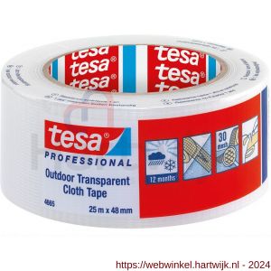 Tesa 4665 Tesaband 25 m x 48 mm transparante textieltape voor buiten - H11650215 - afbeelding 1