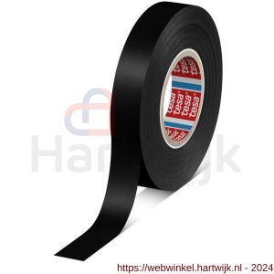 Tesa 4163 Tesaflex 33 m x 15 mm zwart Soft PVC tape - H11650257 - afbeelding 1