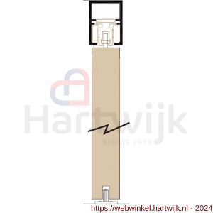 Henderson EM/H Evolve Magnetic schuifdeurbeslag Evolve garnituur enkele houten deur 2100 mm 100 kg - H20301267 - afbeelding 1