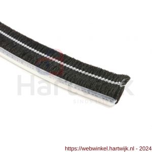 Henderson BS10B vouwdeurbeslag Securefold rail afdichting borstel zwart per meter - H20300845 - afbeelding 1