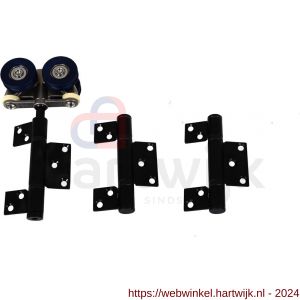 Henderson vouwdeurgarnituur Roomflex RF4B middenhangrol set zwart - H20301264 - afbeelding 1