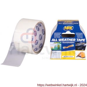 HPX All Weather Tape reparatietape water- en weerbestendig transparant 48 mm x 5 m - H51700216 - afbeelding 1