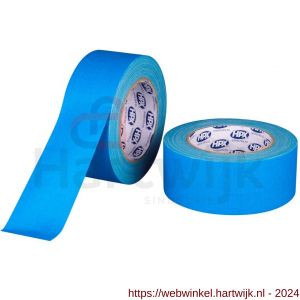 HPX Fluo gaffer textiel montage tape PRO blauw 50 mm x 25 m - H51700173 - afbeelding 1