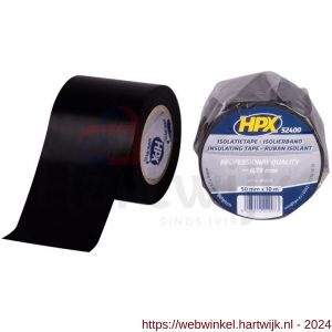 HPX PVC isolatietape zwart 50 mm x 10 m - H51700103 - afbeelding 1