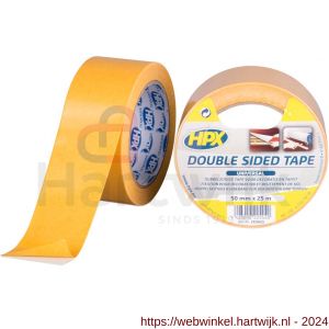 HPX dubbelzijdig universele tape wit 50 mm x 25 m - H51700148 - afbeelding 1