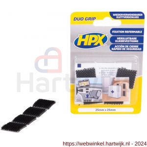 HPX Duo grip klikband pads 25 mm x 25 mm - H51700114 - afbeelding 1