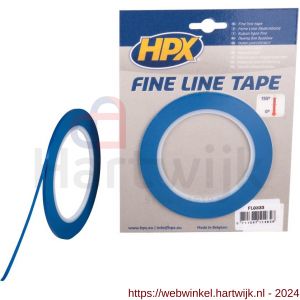 HPX Fine line tape hittebestendige lineerband blauw 3 mm x 33 m - H51700058 - afbeelding 1