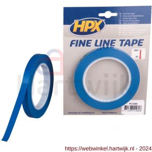 HPX Fine line tape hittebestendige lineerband blauw 12 mm x 33 m - H51700061 - afbeelding 1
