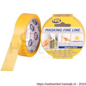 HPX Masking 4400 Fine Line afplaktape oranje 25 mm x 25 m - H51700029 - afbeelding 1