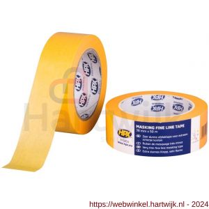 HPX Masking 4400 Fine Line afplaktape oranje 36 mm x 50 m - H51700027 - afbeelding 1