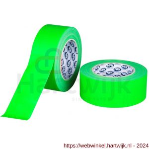 HPX Fluo gaffer textiel montage tape PRO groen 50 mm x 25 m - H51700171 - afbeelding 1
