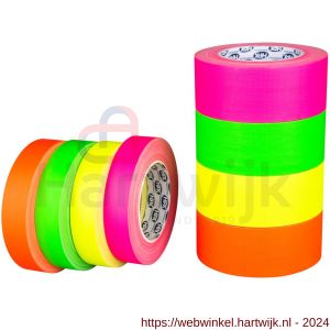 HPX Gaffer textiel montage tape fluo roze 25 mm x 25 m - H51700188 - afbeelding 2