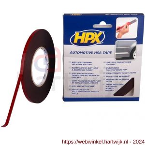 HPX dubbelzijdige HSA montage bevestigingstape antraciet 6 mm x 10 m - H51700125 - afbeelding 1