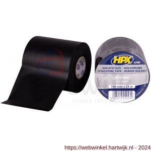 HPX PVC isolatietape zwart 100 mm x 33 m - H51700086 - afbeelding 1