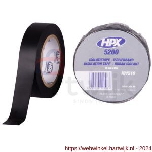 HPX PVC isolatietape zwart 15 mm x 10 m - H51700069 - afbeelding 1