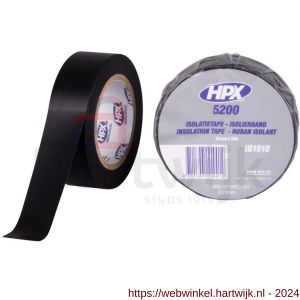HPX PVC isolatietape zwart 19 mm x 10 m - H51700076 - afbeelding 1