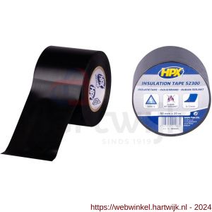 HPX PVC isolatietape zwart 50 mm x 20 m - H51700097 - afbeelding 1