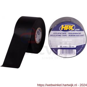 HPX PVC isolatietape zwart 50 mm x 33 m - H51700085 - afbeelding 1
