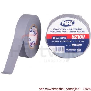 HPX PVC isolatietape VDE grijs 19 mm x 20 m - H51700092 - afbeelding 1