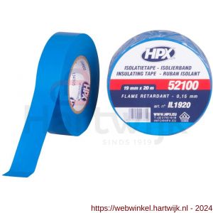 HPX PVC isolatietape VDE blauw 19 mm x 20 m - H51700093 - afbeelding 1