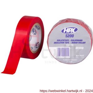 HPX PVC isolatietape rood 19 mm x 10 m - H51700081 - afbeelding 1