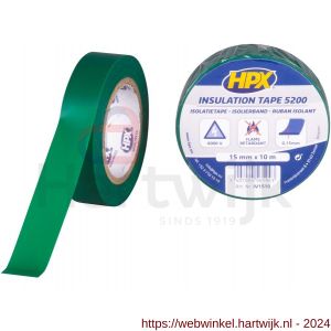 HPX PVC isolatietape groen 15 mm x 10 m - H51700072 - afbeelding 1