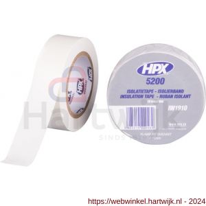HPX PVC isolatietape wit 19 mm x 10 m - H51700082 - afbeelding 1