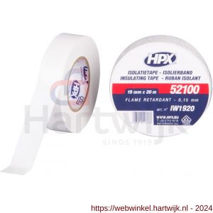 HPX PVC isolatietape VDE wit 19 mm x 20 m - H51700096 - afbeelding 1