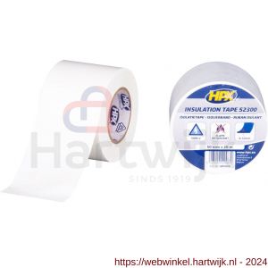 HPX PVC isolatietape wit 50 mm x 20 m - H51700101 - afbeelding 1