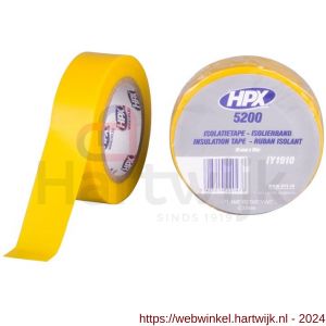 HPX PVC isolatietape geel 19 mm x 10 m - H51700083 - afbeelding 1