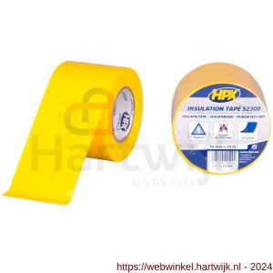 HPX PVC isolatietape geel 50 mm x 20 m - H51700102 - afbeelding 1