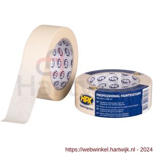 HPX Masking afplaktape 60 graden C crèmewit 38 mm x 50 m - H51700015 - afbeelding 1