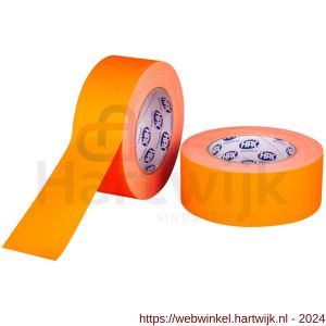HPX Fluo gaffer textiel montage tape PRO oranje 50 mm x 25 m - H51700169 - afbeelding 1