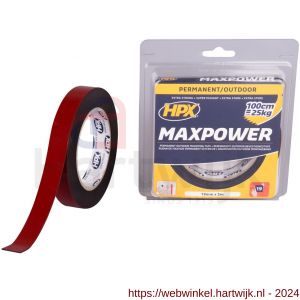 HPX Max Power Outdoor montage bevestigingstape zwart 19 mm x 5 m - H51700137 - afbeelding 1