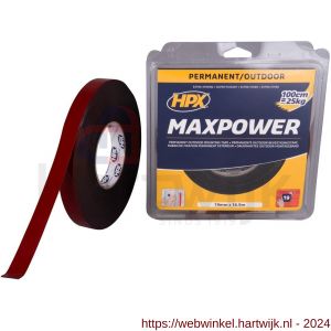 HPX Max Power Outdoor montage bevestigingstape zwart 19 mm x 16,5 m - H51700138 - afbeelding 1