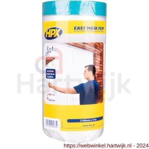 HPX Easy mask film cloth afplak tape 2100 mm x 17 m - H51700282 - afbeelding 1