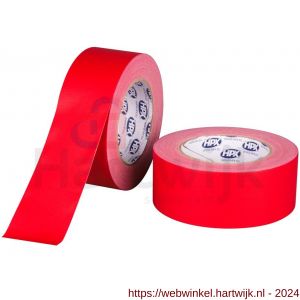 HPX Mat gaffer textiel montage tape PRO rood 50 mm x 25 m - H51700203 - afbeelding 1