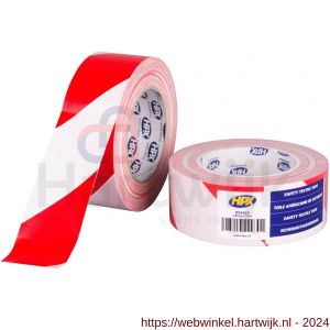 HPX Safety textile markeringstape wit-rood 48 mm x 25 m - H51700042 - afbeelding 1