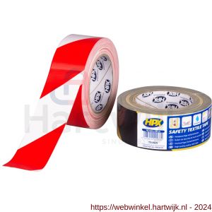 HPX Safety textile markeringstape geel-zwart 48 mm x 25 m - H51700041 - afbeelding 2