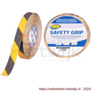 HPX anti-slip tape zwart-geel 25 mm x 18 m - H51700256 - afbeelding 1